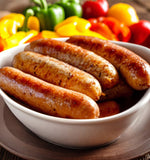 Volcanic stone grilled sausage has a delicious taste
